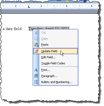 undo field toggle codes word for mac